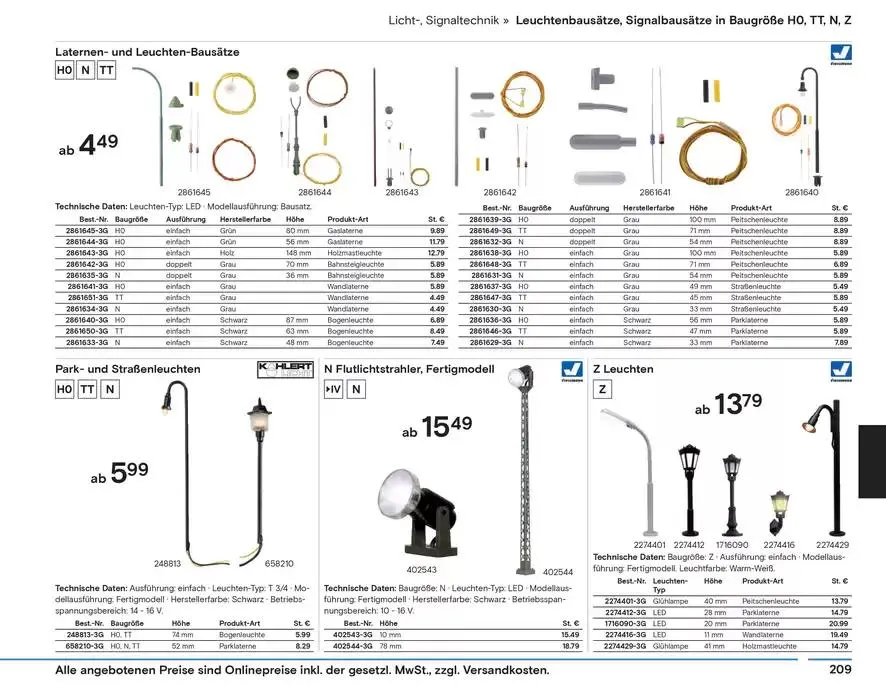 Modellbahn Katalog von 29. Oktober bis 31. Dezember 2025 - Prospekt seite 211