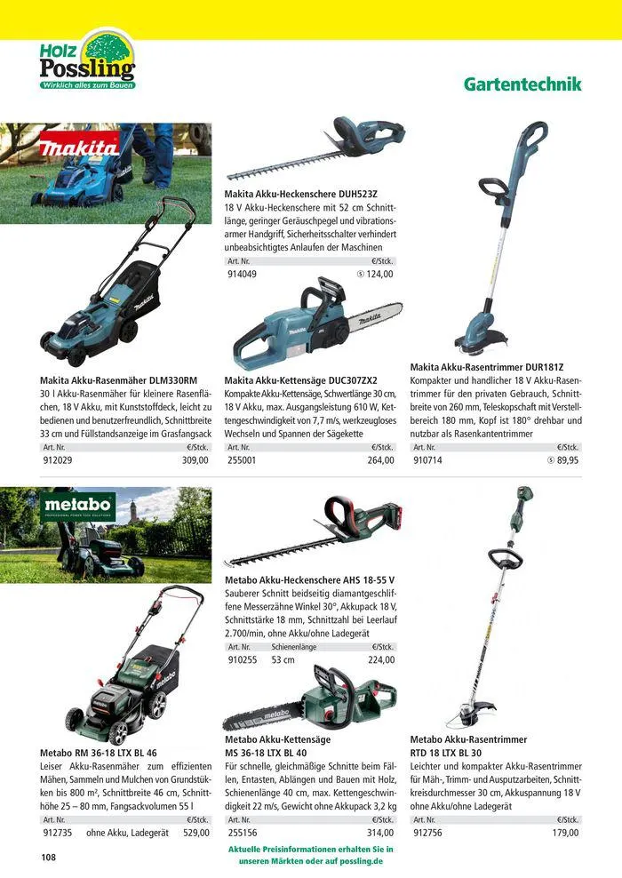 Holz-& Baukatalog 2024/25 von 27. März bis 31. Januar 2025 - Prospekt seite 108