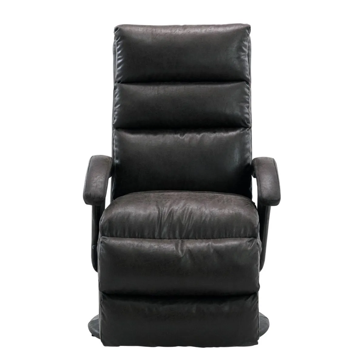 Relaxliege EMIL Lederlook Vintage schwarz