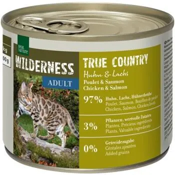 REAL NATURE WILDERNESS Adult True Country, Huhn und Lachs 6x200 g