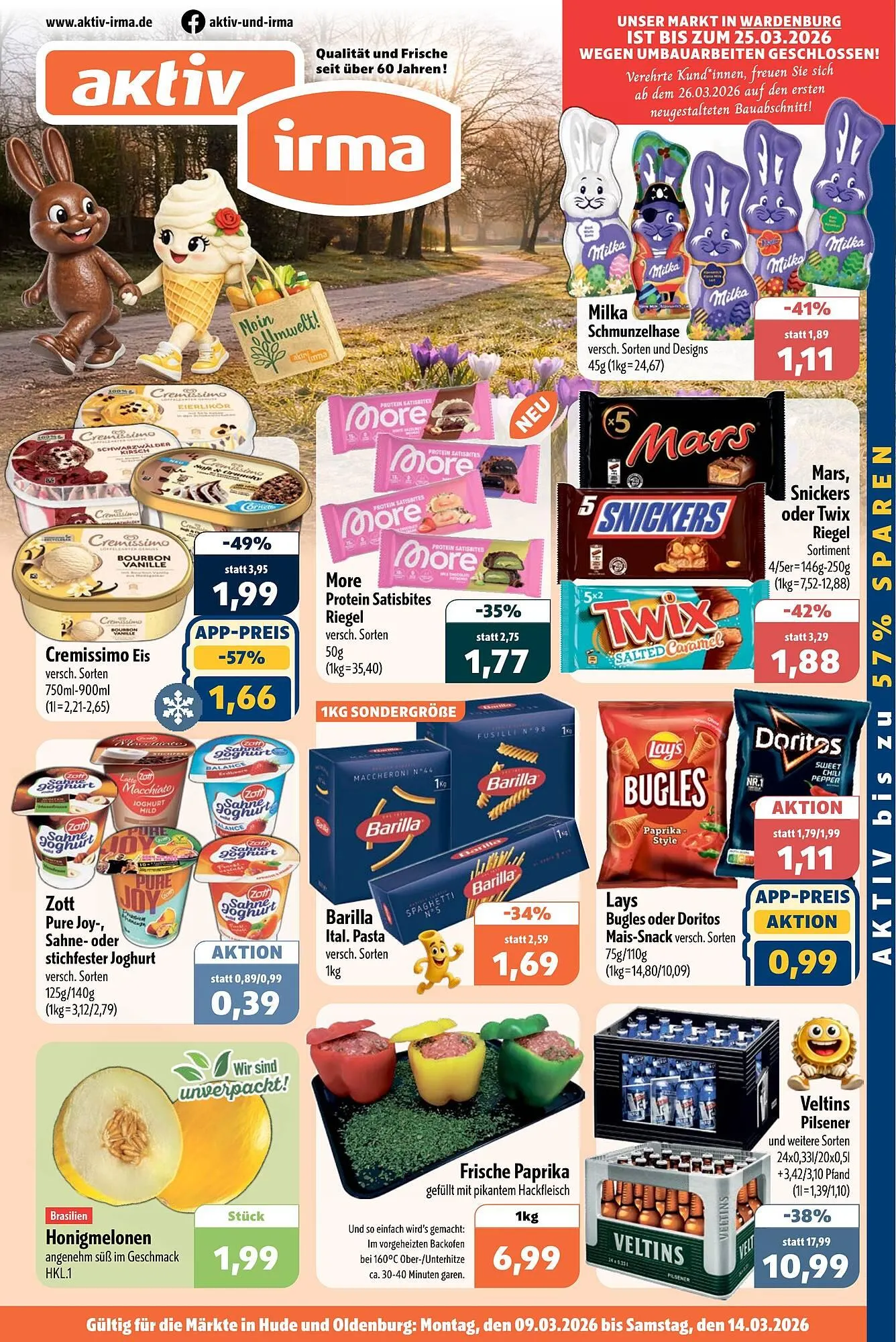 Aktiv Irma Prospekt von 9. März bis 14. März 2026 - Prospekt seite 1