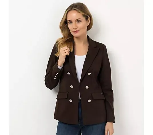 EVA LUTZ Blazer Reverskragen Pattentaschen figurbetont