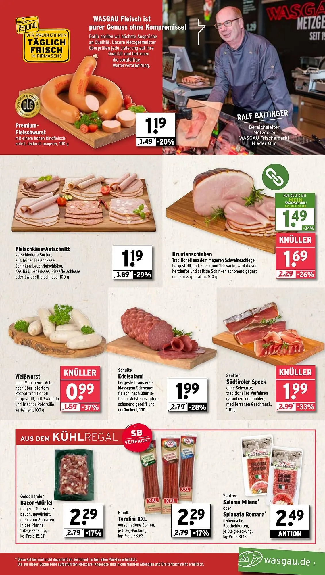 Wasgau Prospekt von 16. Juni bis 21. Juni 2025 - Prospekt seite 3