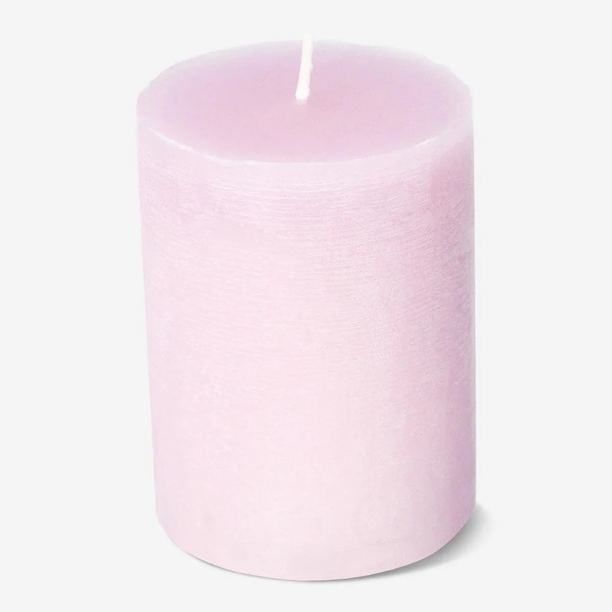 Rustic pink pillar candle - 8 cm