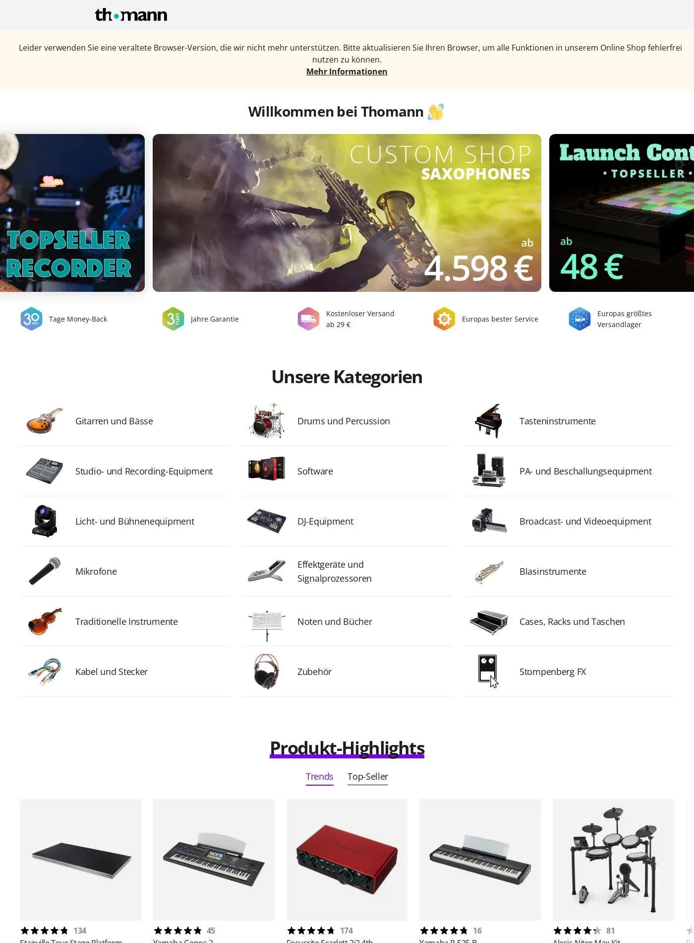 Thomann Aktueller Prospekt von 15. September bis 24. September 2025 - Prospekt seite 1
