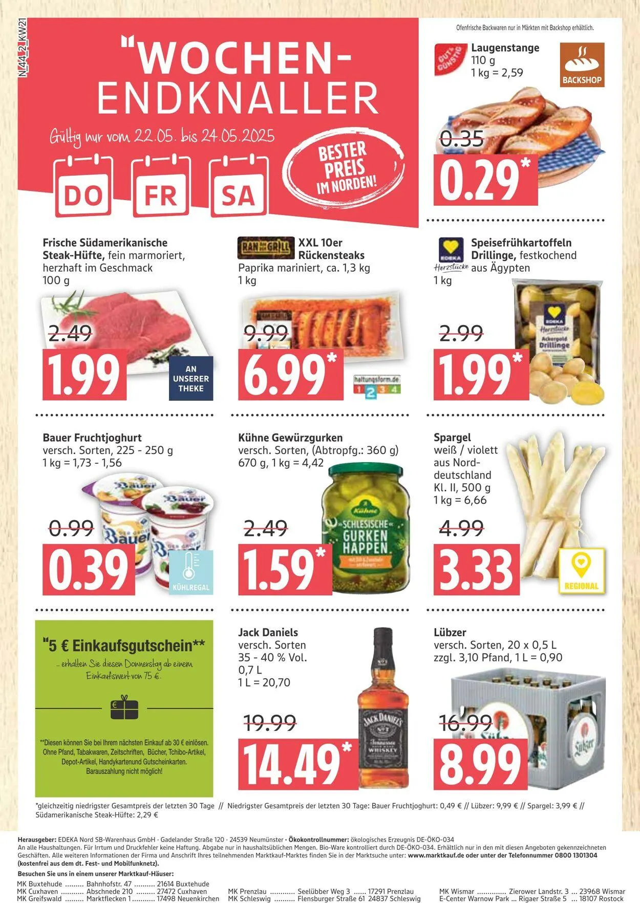 Marktkauf Aktueller Prospekt von 19. Mai bis 24. Mai 2025 - Prospekt seite 44