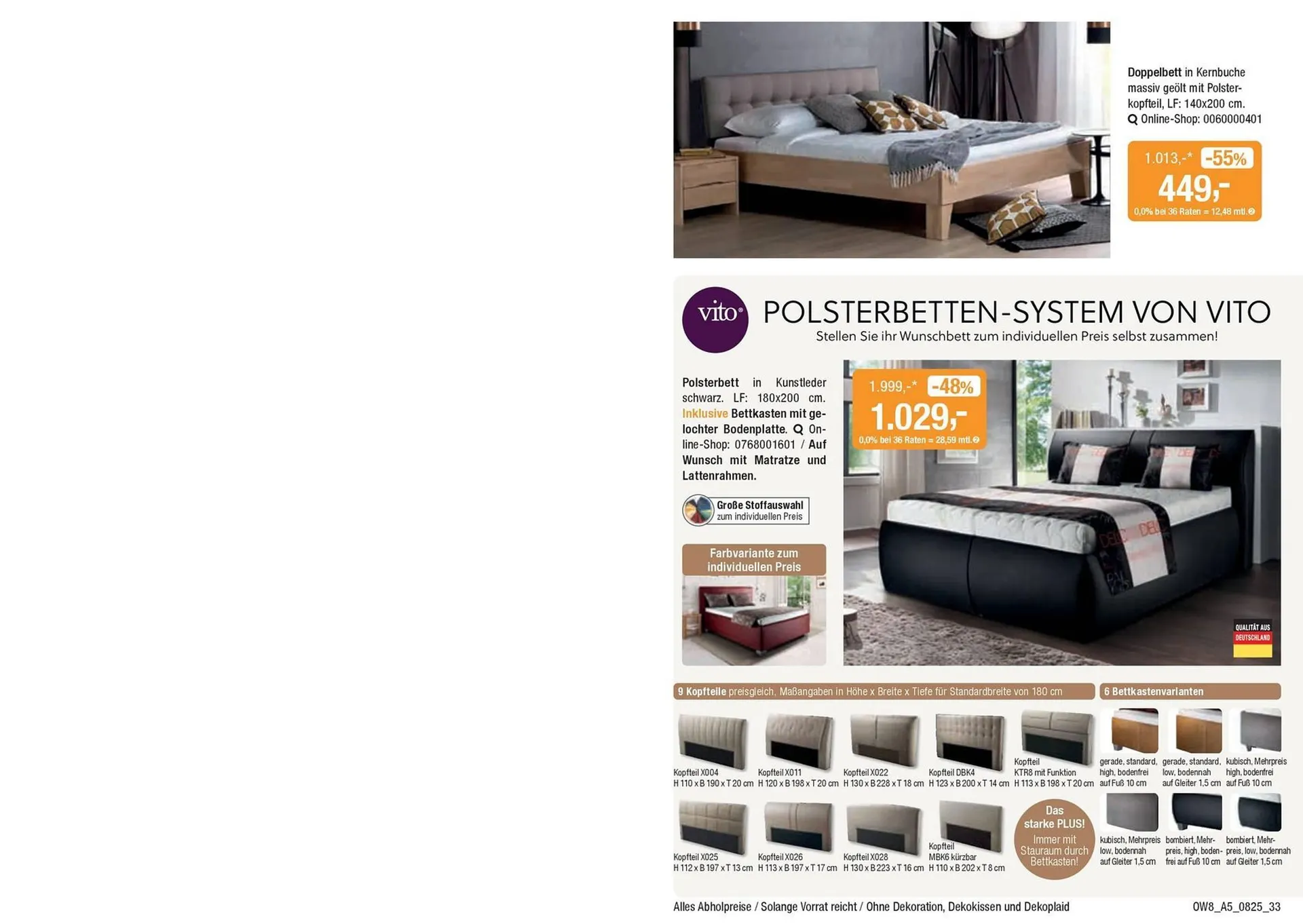 Opti Wohnwelt Prospekt von 25. Juli bis 23. August 2025 - Prospekt seite 33