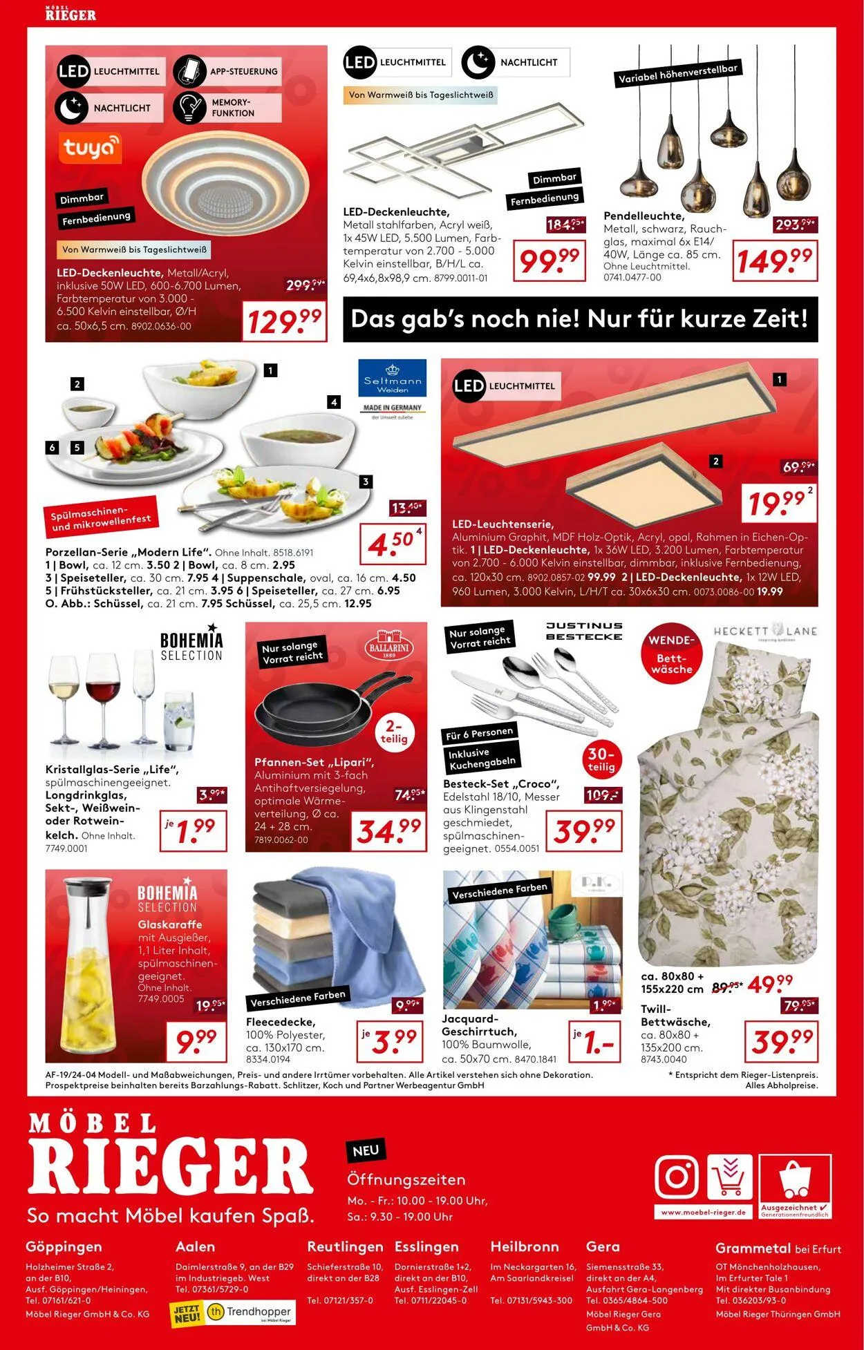 Möbel Rieger Aktueller Prospekt von 8. April bis 22. April 2026 - Prospekt seite 4