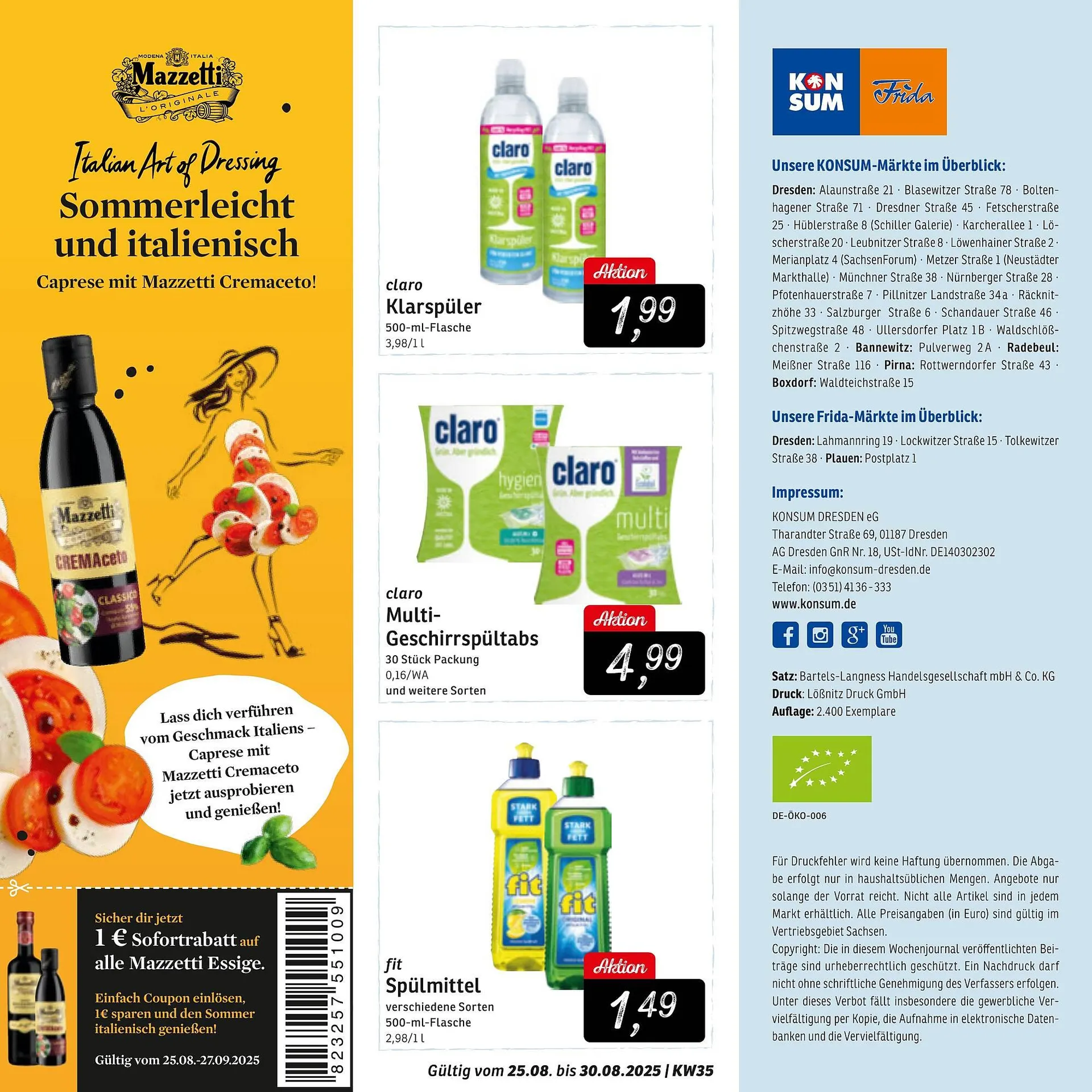 KONSUM Prospekt von 25. August bis 30. August 2025 - Prospekt seite 12