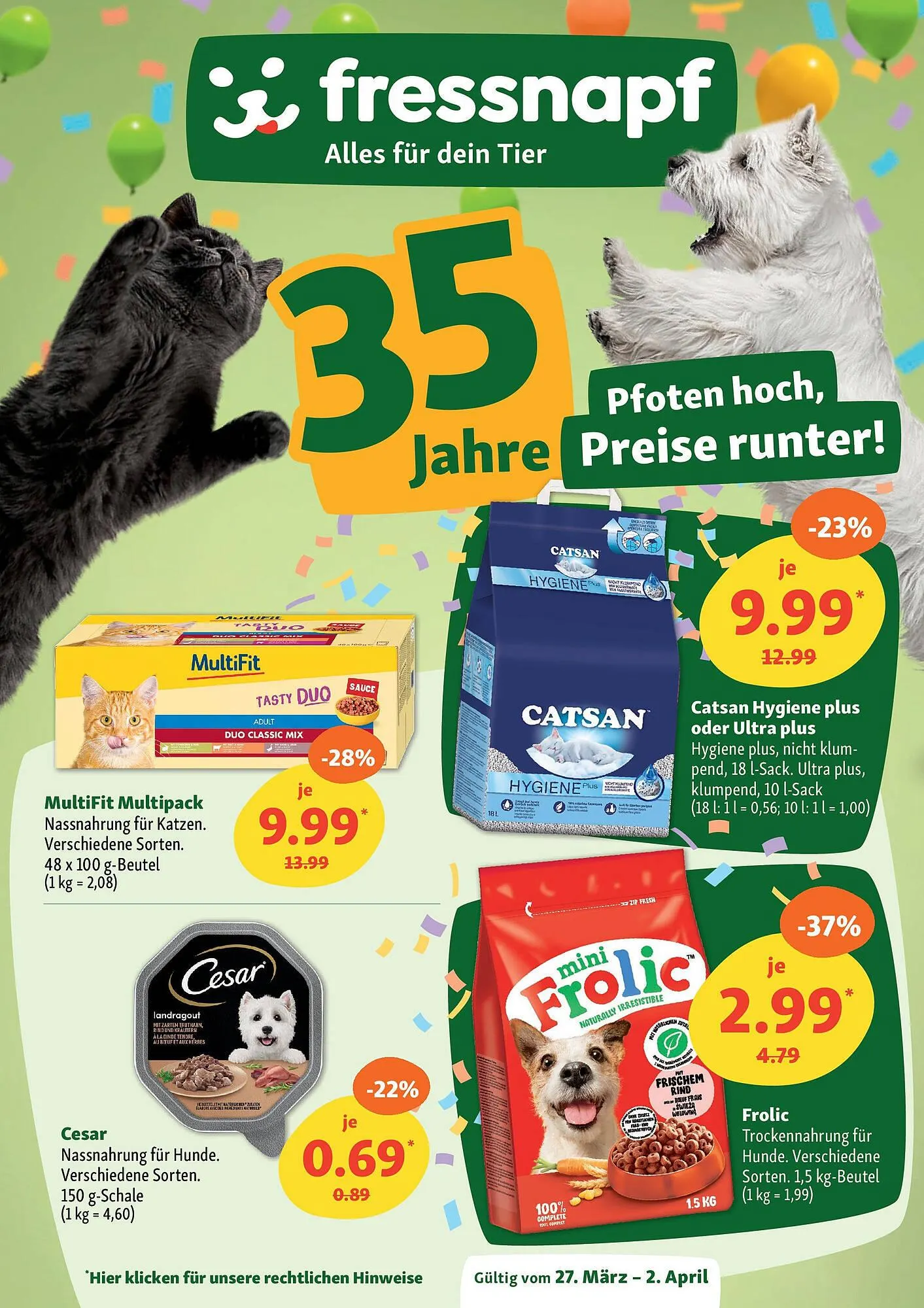 Fressnapf Prospekt von 26. März bis 2. April 2025 - Prospekt seite 1