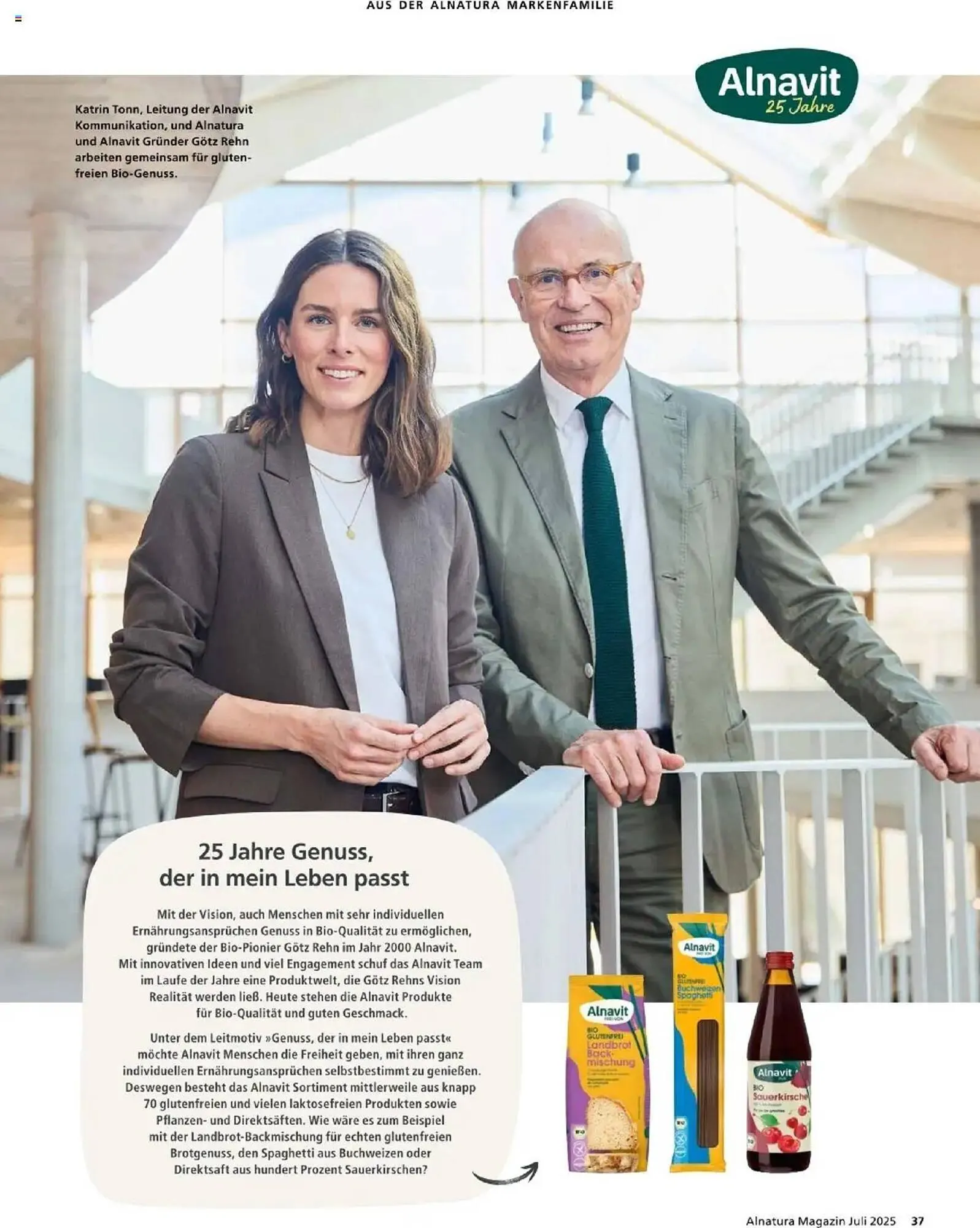 Alnatura Prospekt von 1. Juli bis 31. Juli 2025 - Prospekt seite 37