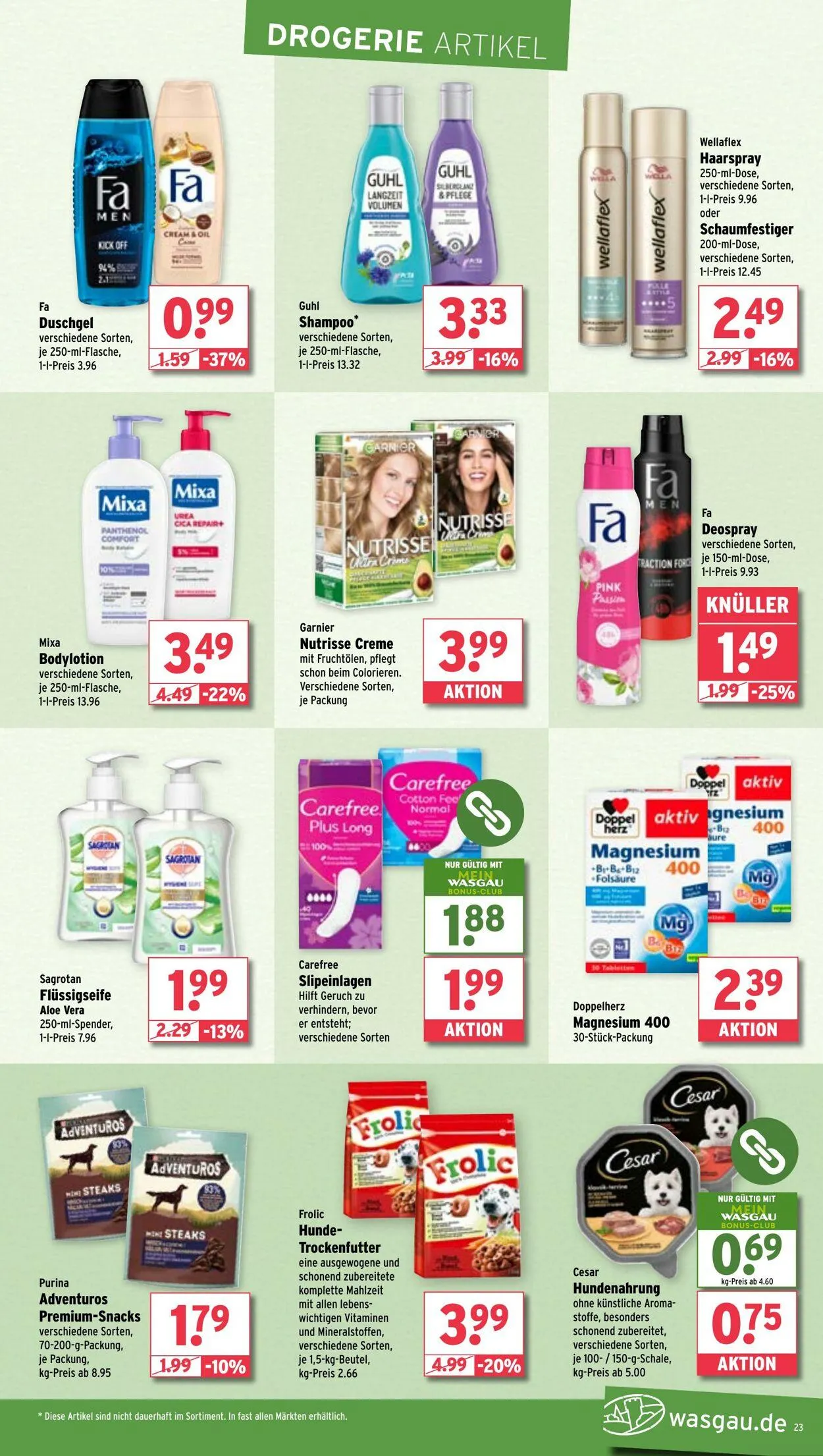 WASGAU Aktueller Prospekt von 10. August bis 24. August 2025 - Prospekt seite 23