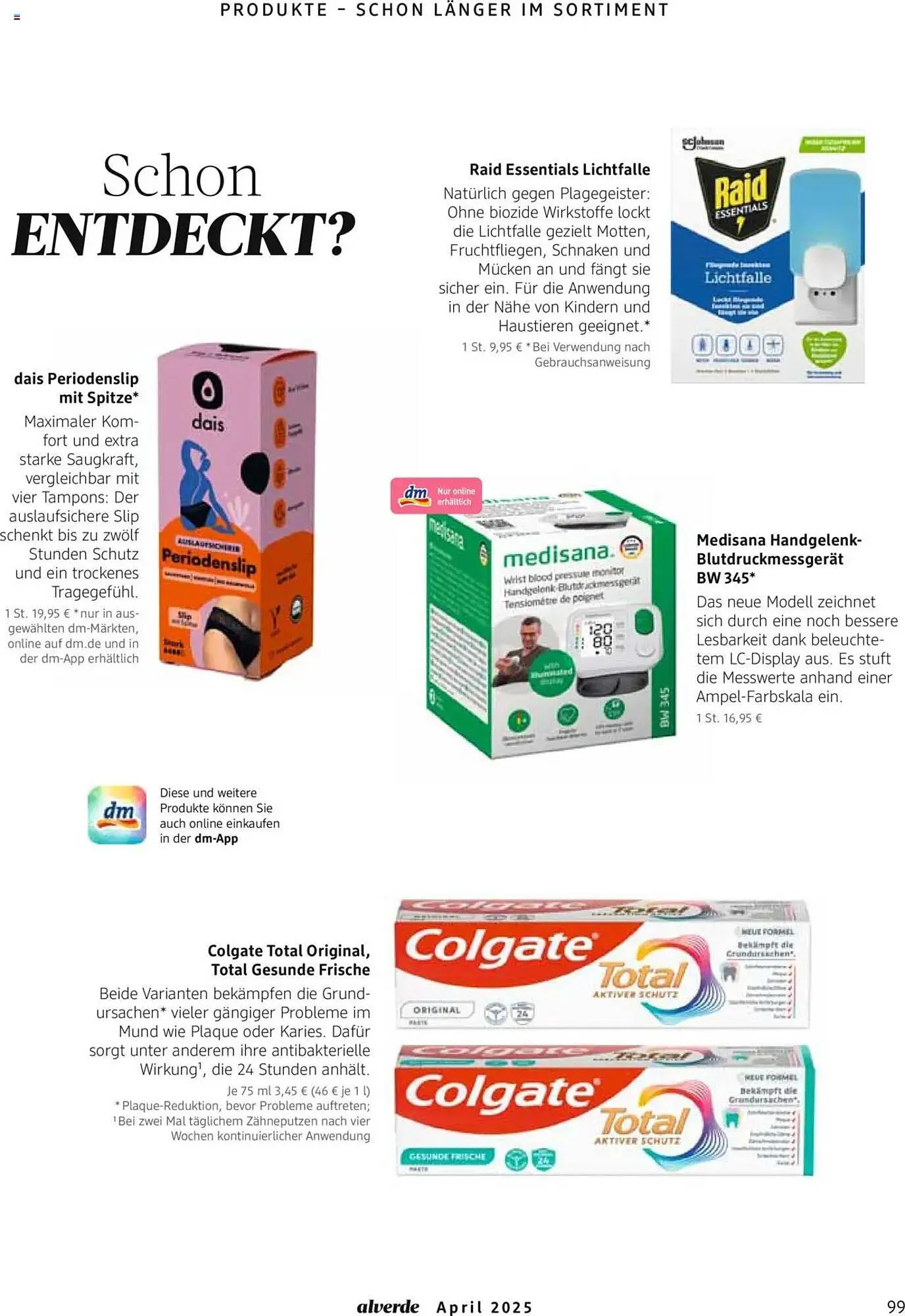 dm drogerie Prospekt von 1. April bis 30. April 2025 - Prospekt seite 99