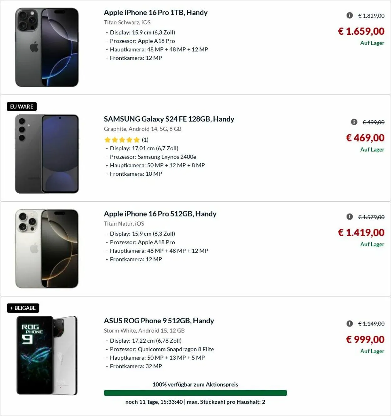 Alternate von 19. Mai bis 28. Mai 2025 - Prospekt seite 122