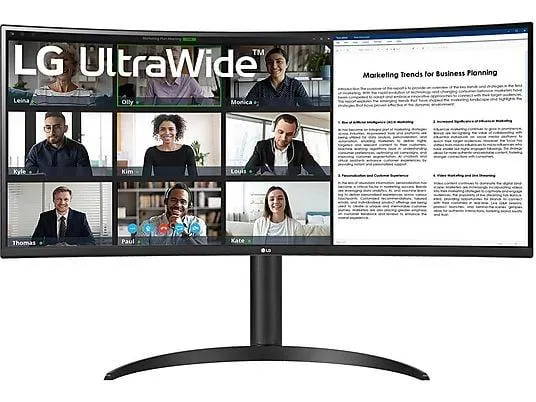 LG 34WR55QK-B.AEU 34 Zoll QHD Monitor (5 ms Reaktionszeit , 100 Hz , 60 Hz nativ)