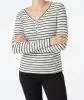 Langarmshirt mit Streifen Janina, V-Ausschnitt