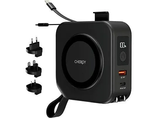 CHEROY ChargePack Multi - 5 in 1 Powerbank 10000 Schwarz