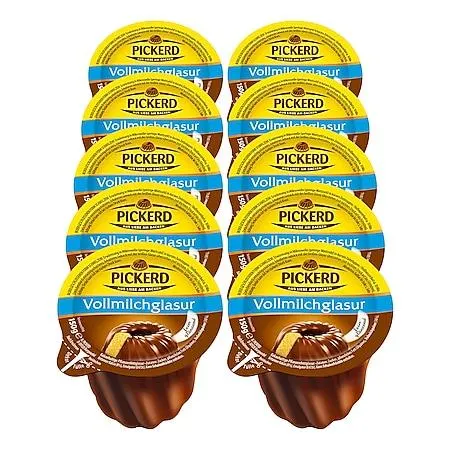 Pickerd Vollmilchglasur 150 g, 10er Pack