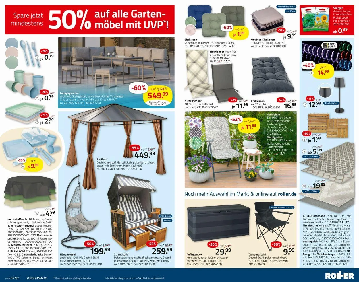 Roller Aktueller Prospekt von 6. April bis 19. April 2025 - Prospekt seite 3