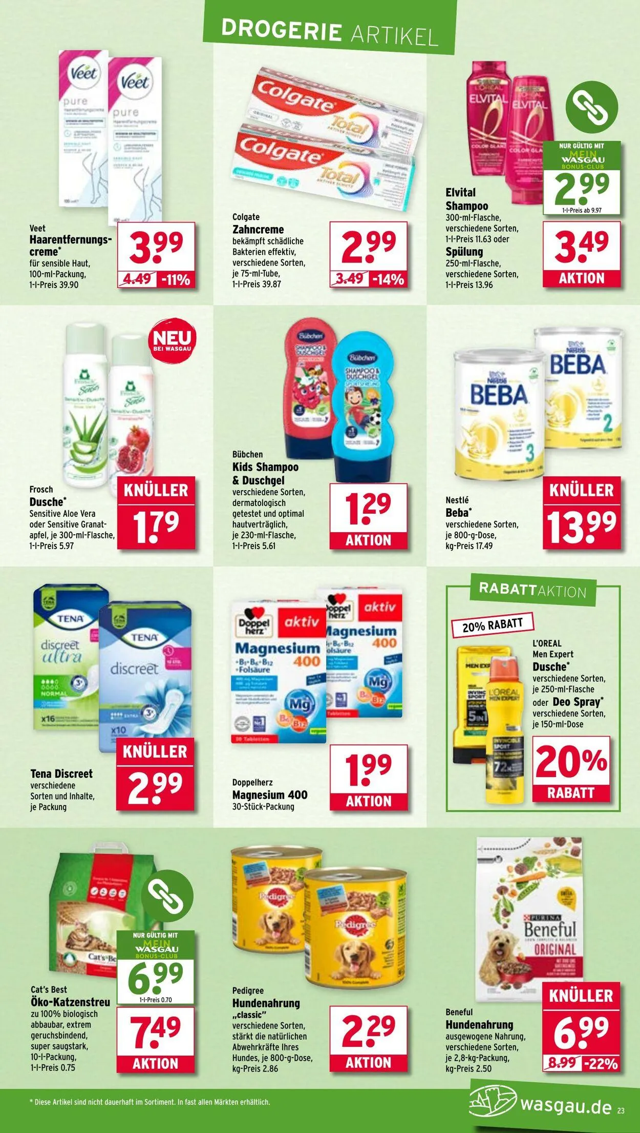 Wasgau von 21. Juli bis 26. Juli 2025 - Prospekt seite 23