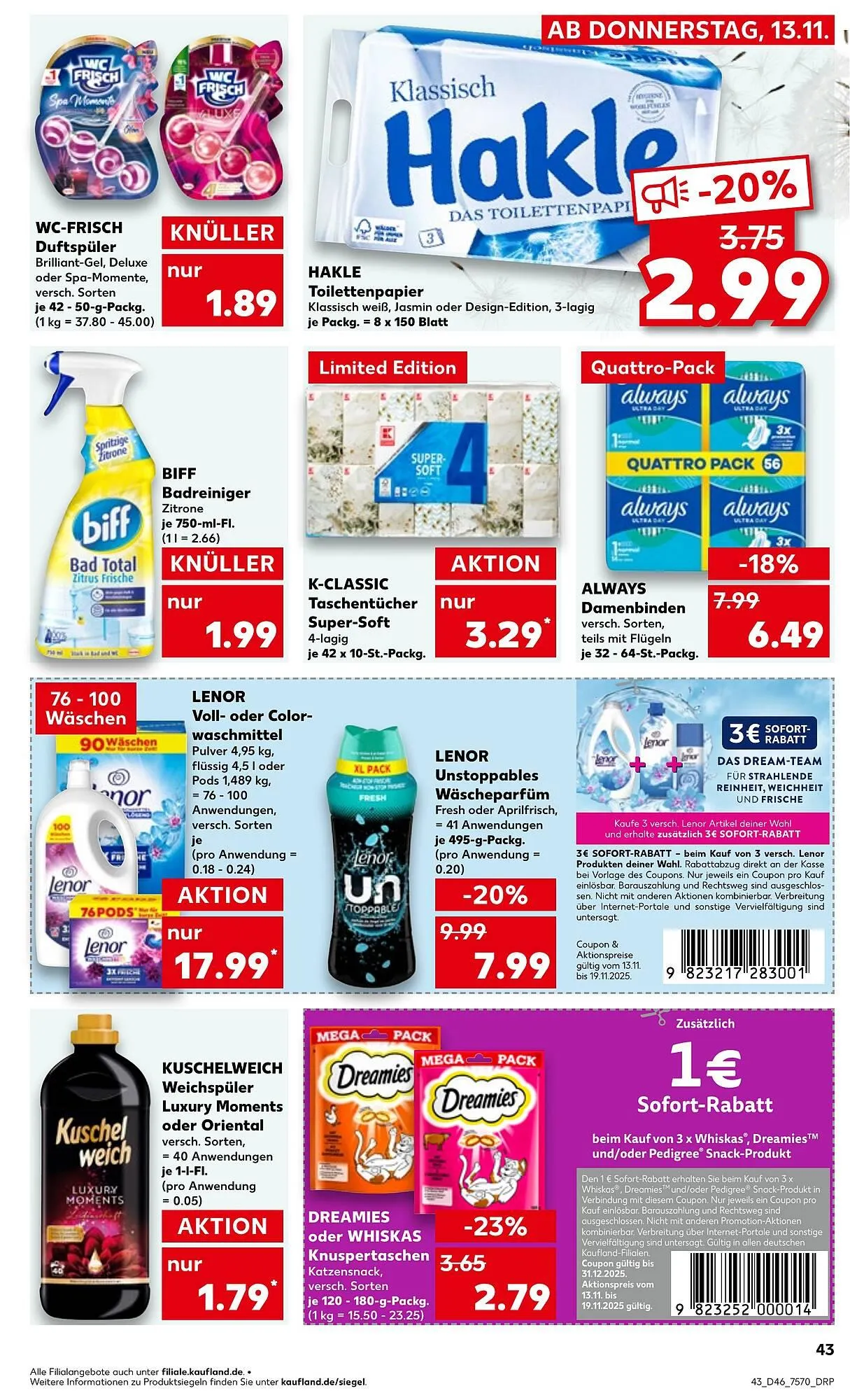 Kaufland Prospekt von 13. November bis 19. November 2025 - Prospekt seite 43
