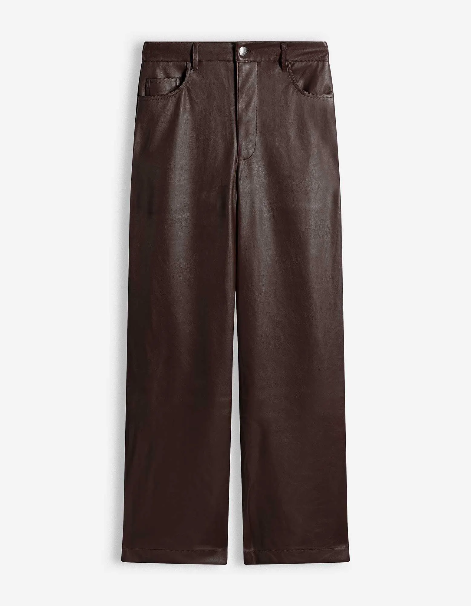 Hose - Kunstleder - dunkelrot