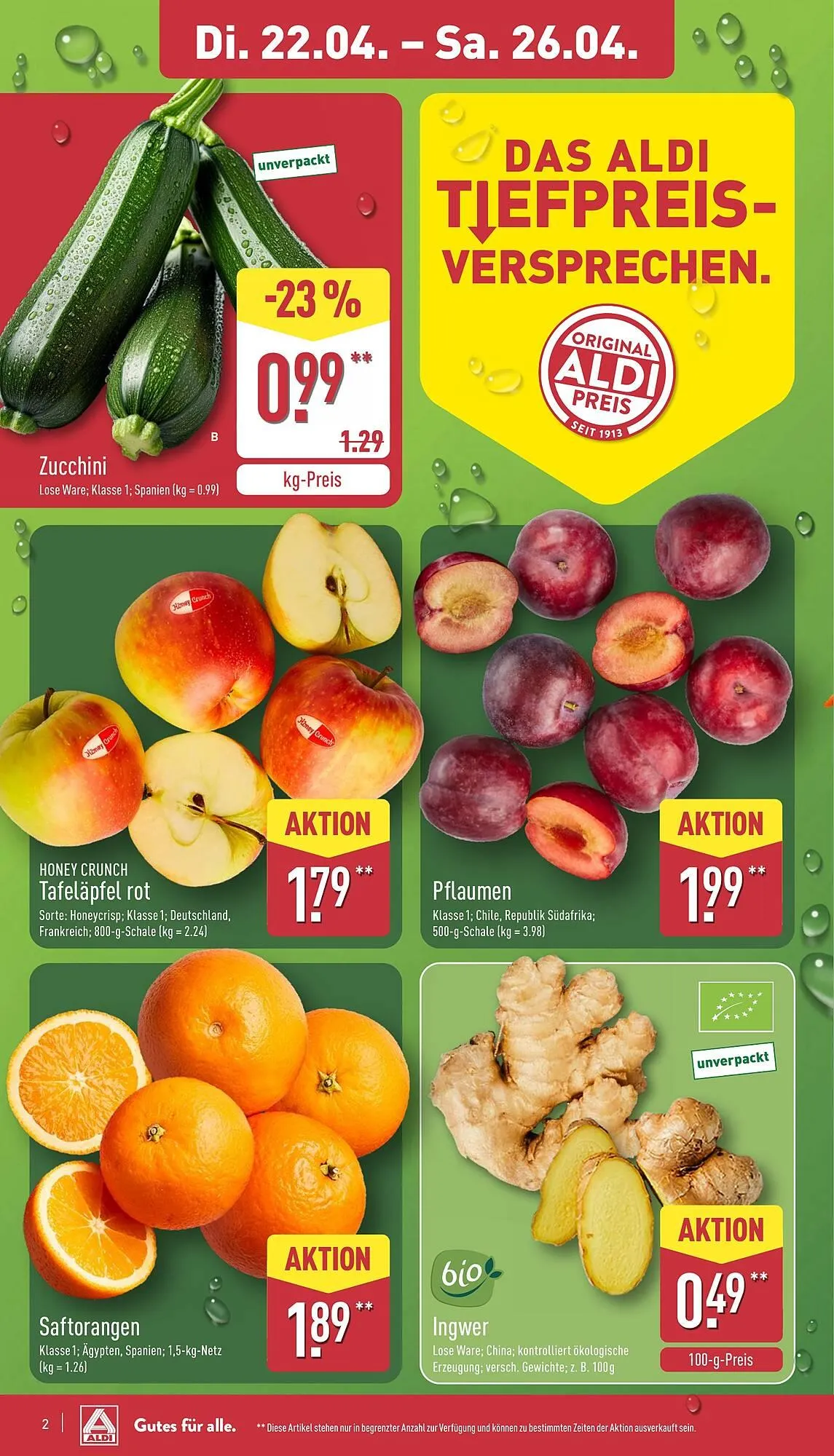 Aldi Nord Prospekt von 22. April bis 26. April 2025 - Prospekt seite 2