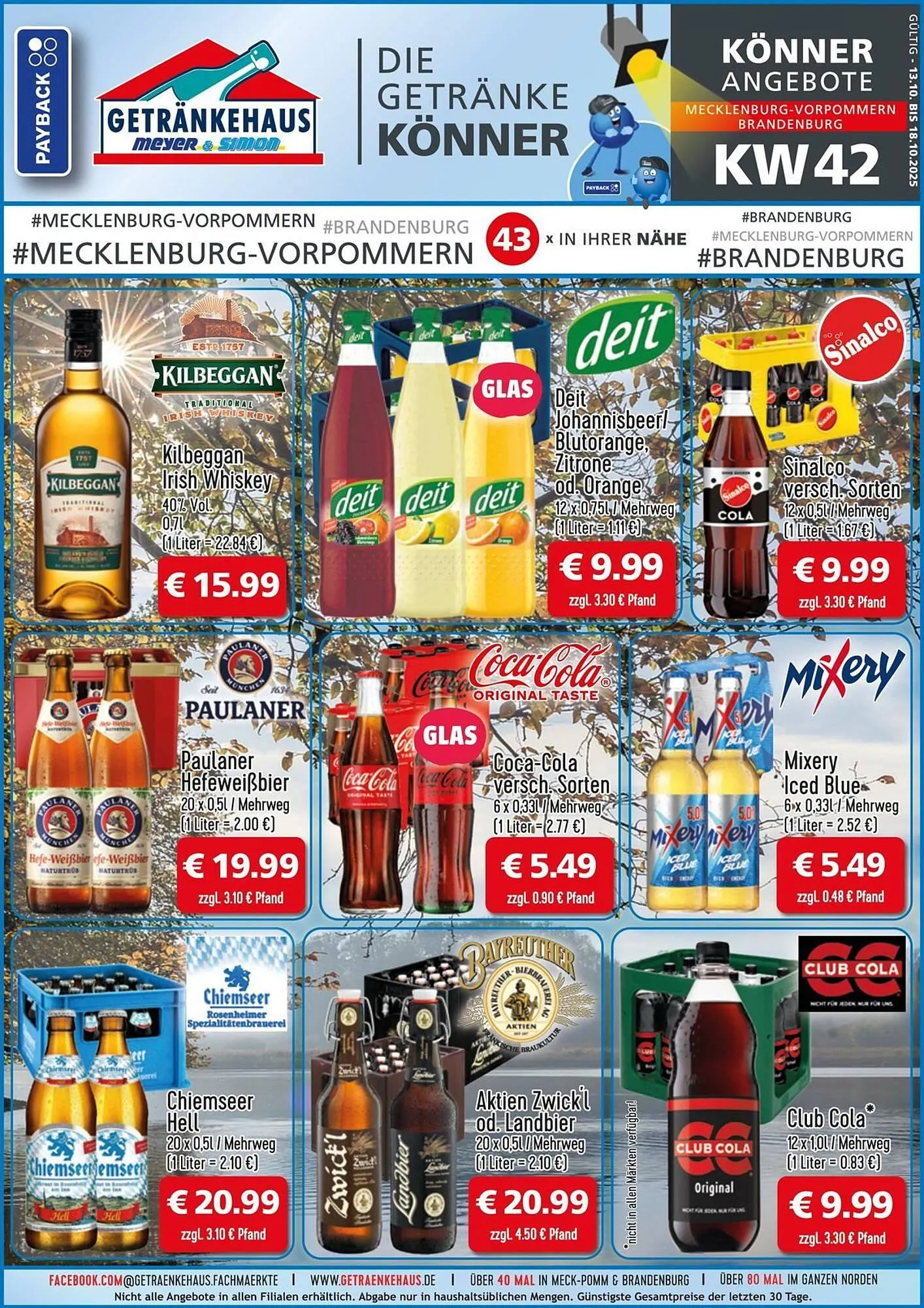 Getränkehaus Prospekt von 13. Oktober bis 18. Oktober 2025 - Prospekt seite 1