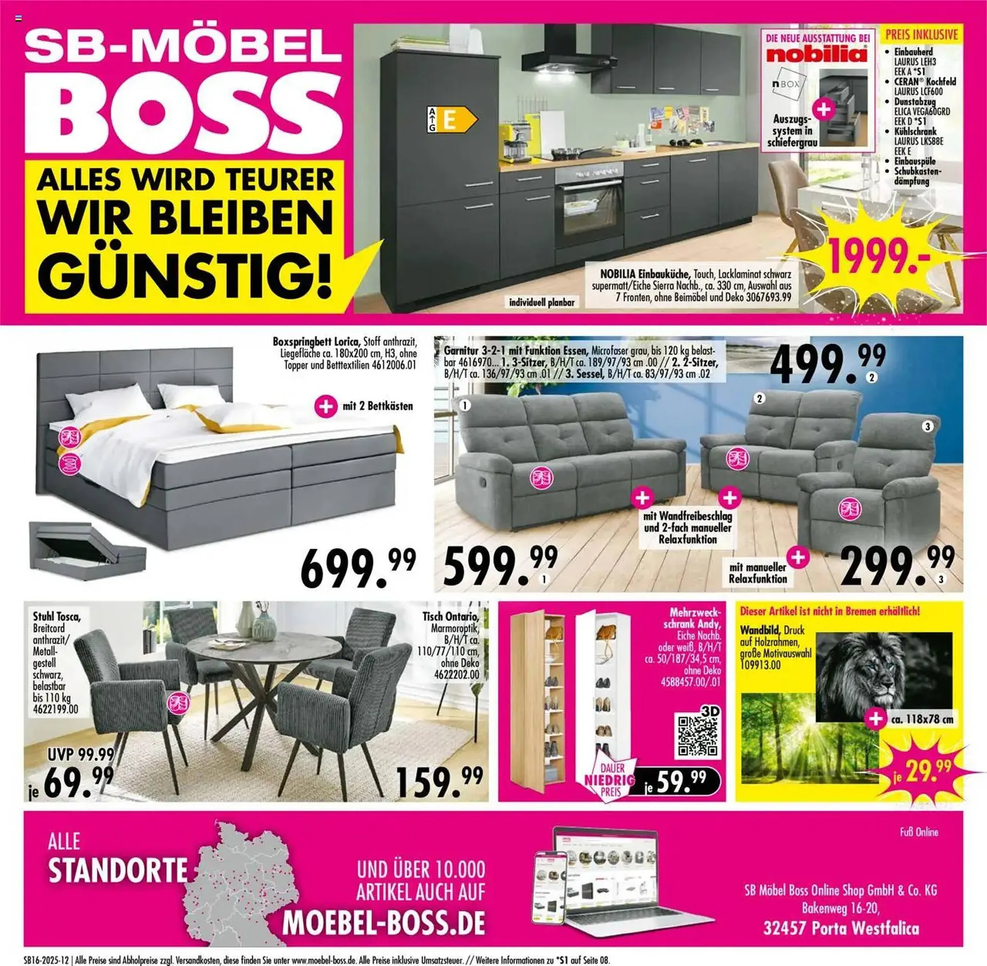 Möbel Boss Prospekt von 14. April bis 27. April 2025 - Prospekt seite 12