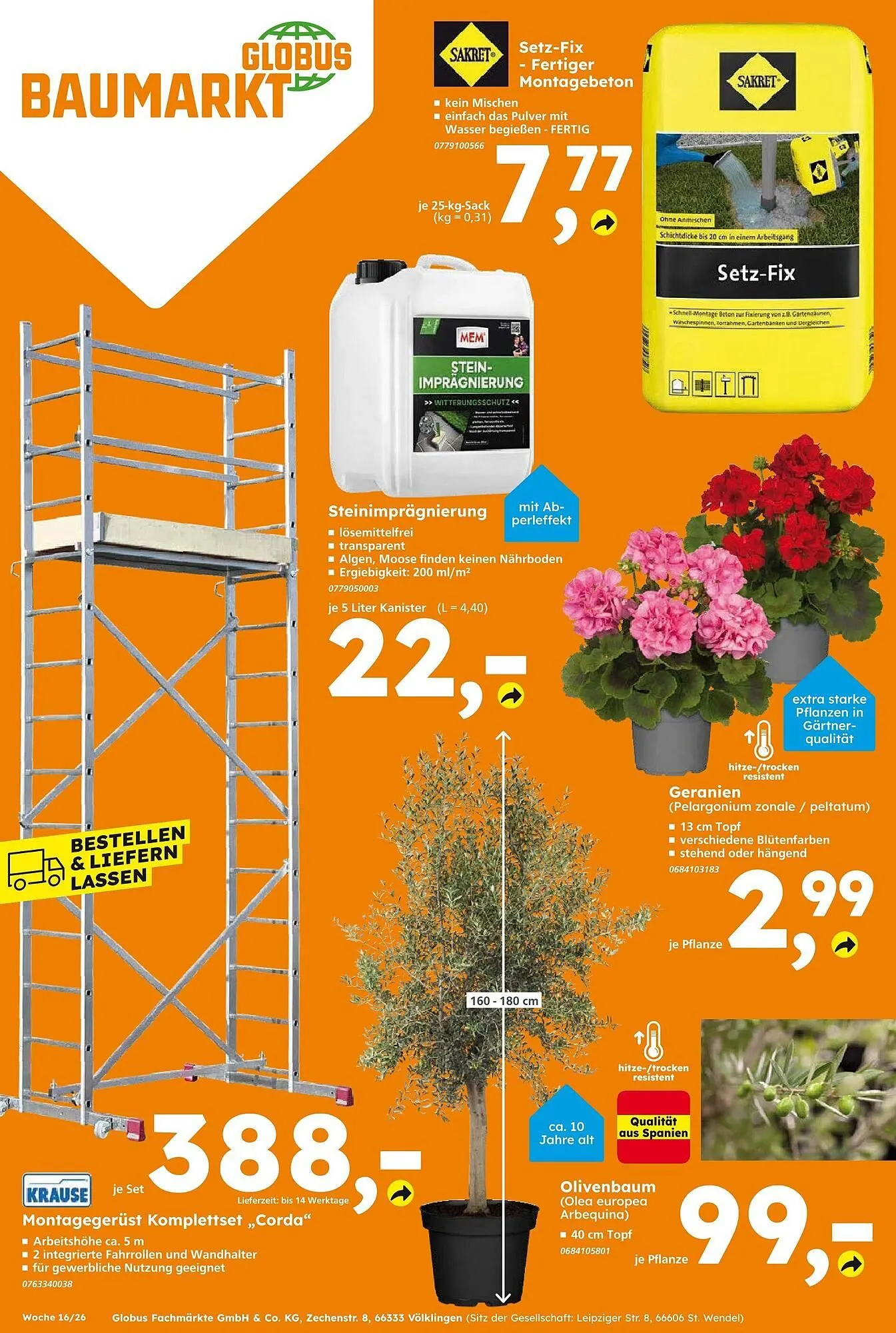 Globus Baumarkt Prospekt von 12. April bis 18. April 2026 - Prospekt seite 16