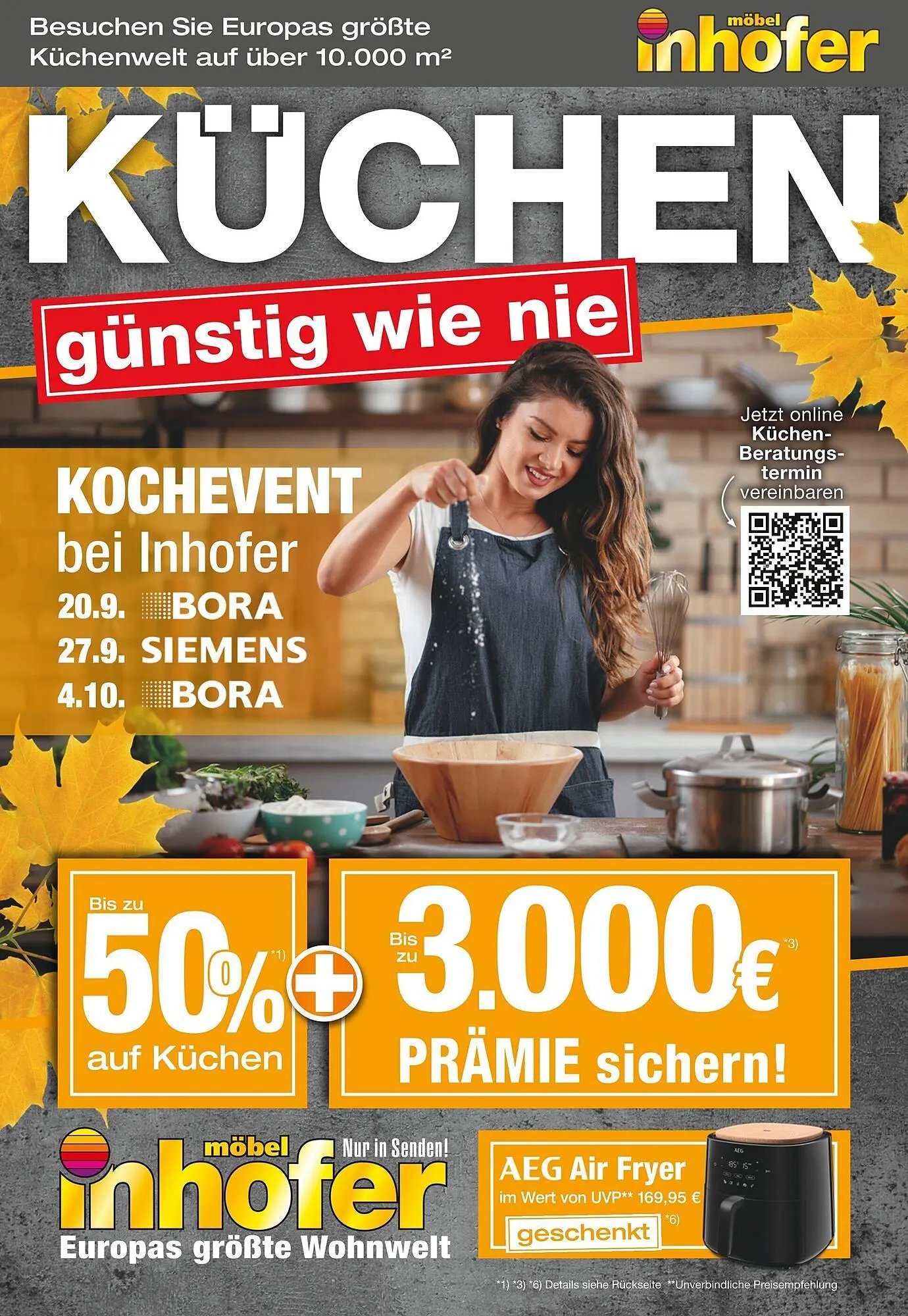 Möbel Inhofer Prospekt von 17. September bis 11. Oktober 2025 - Prospekt seite 1