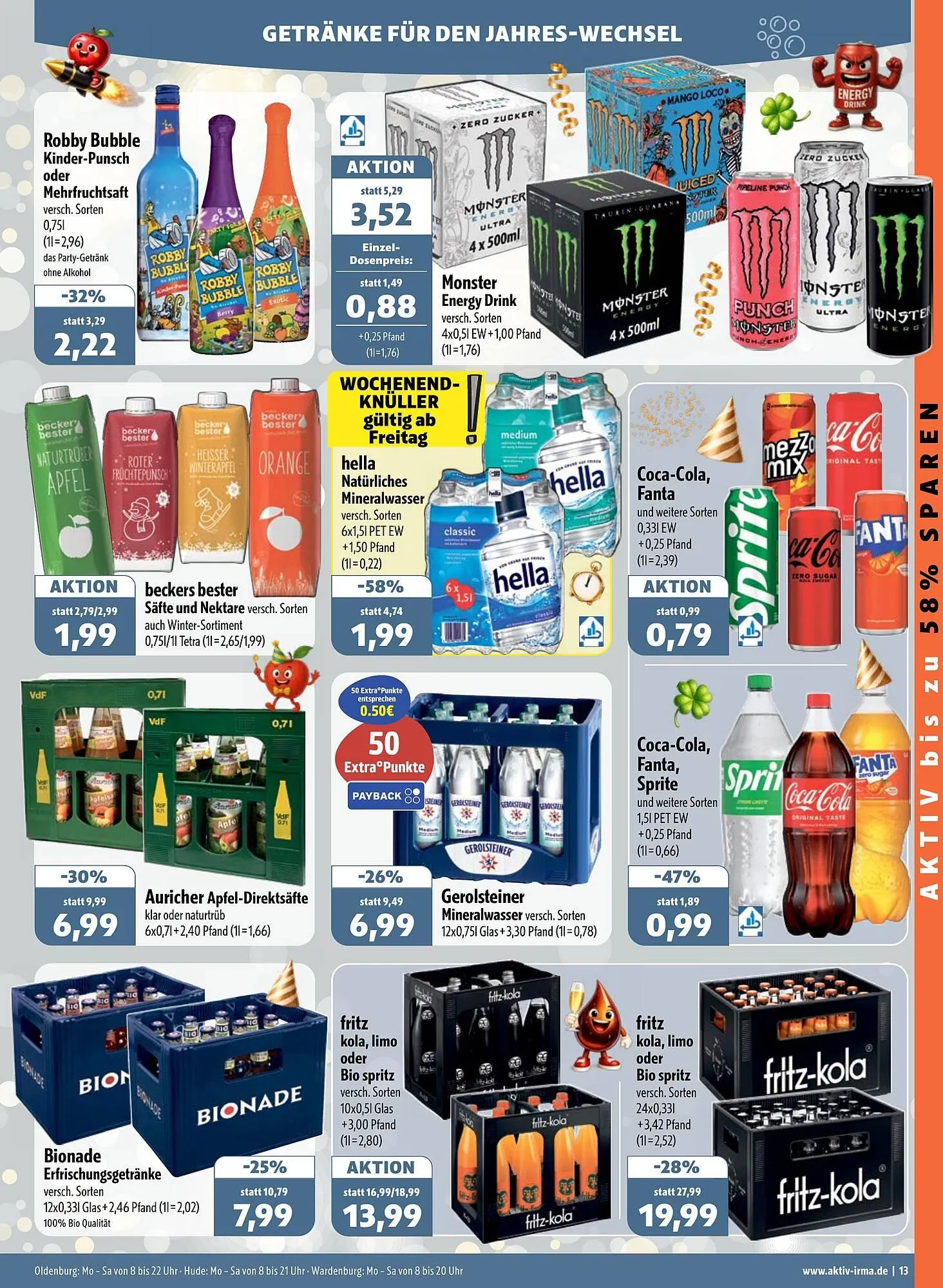 Aktiv Irma Prospekt von 29. Dezember bis 31. Dezember 2025 - Prospekt seite 13