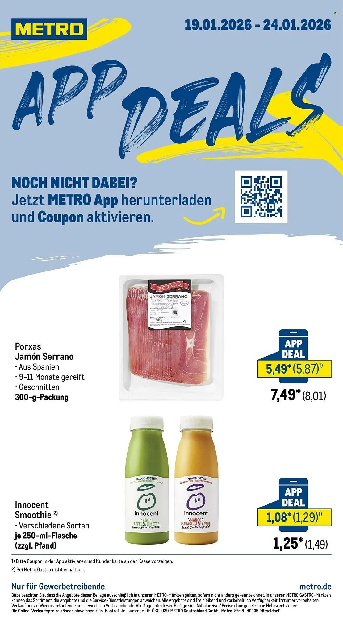 METRO Prospekt von 19. Januar bis 24. Januar 2026 - Prospekt seite 1