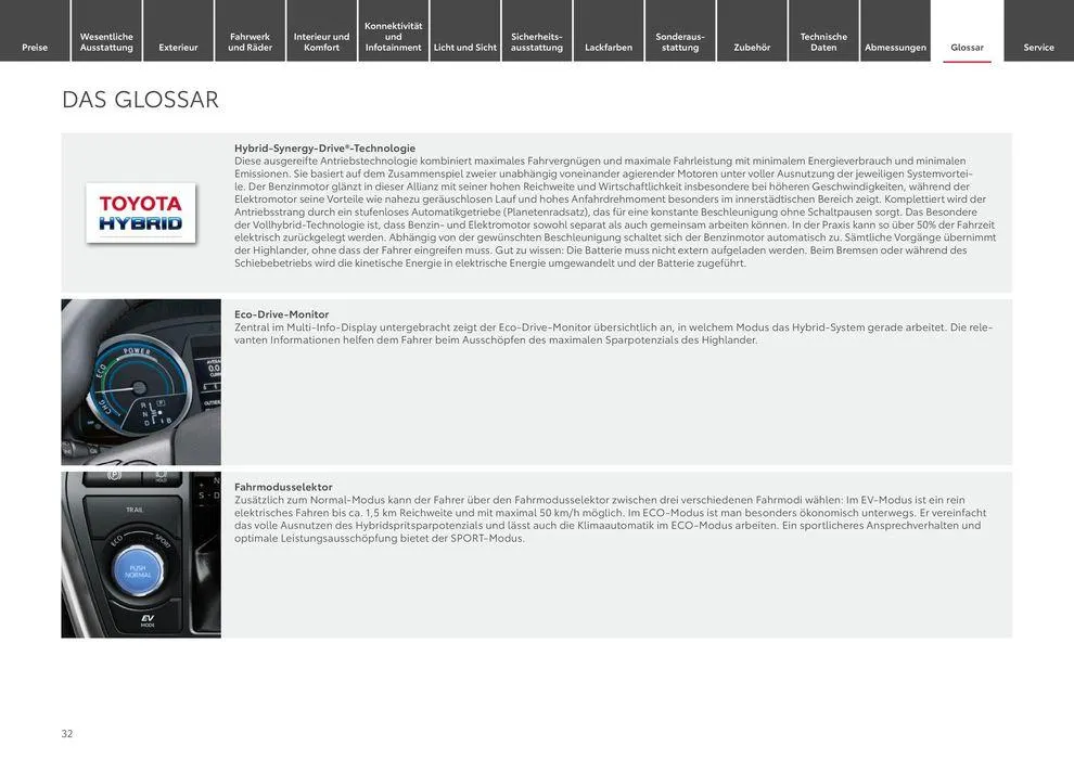 Toyota Highlander von 11. Mai bis 11. Mai 2025 - Prospekt seite 32