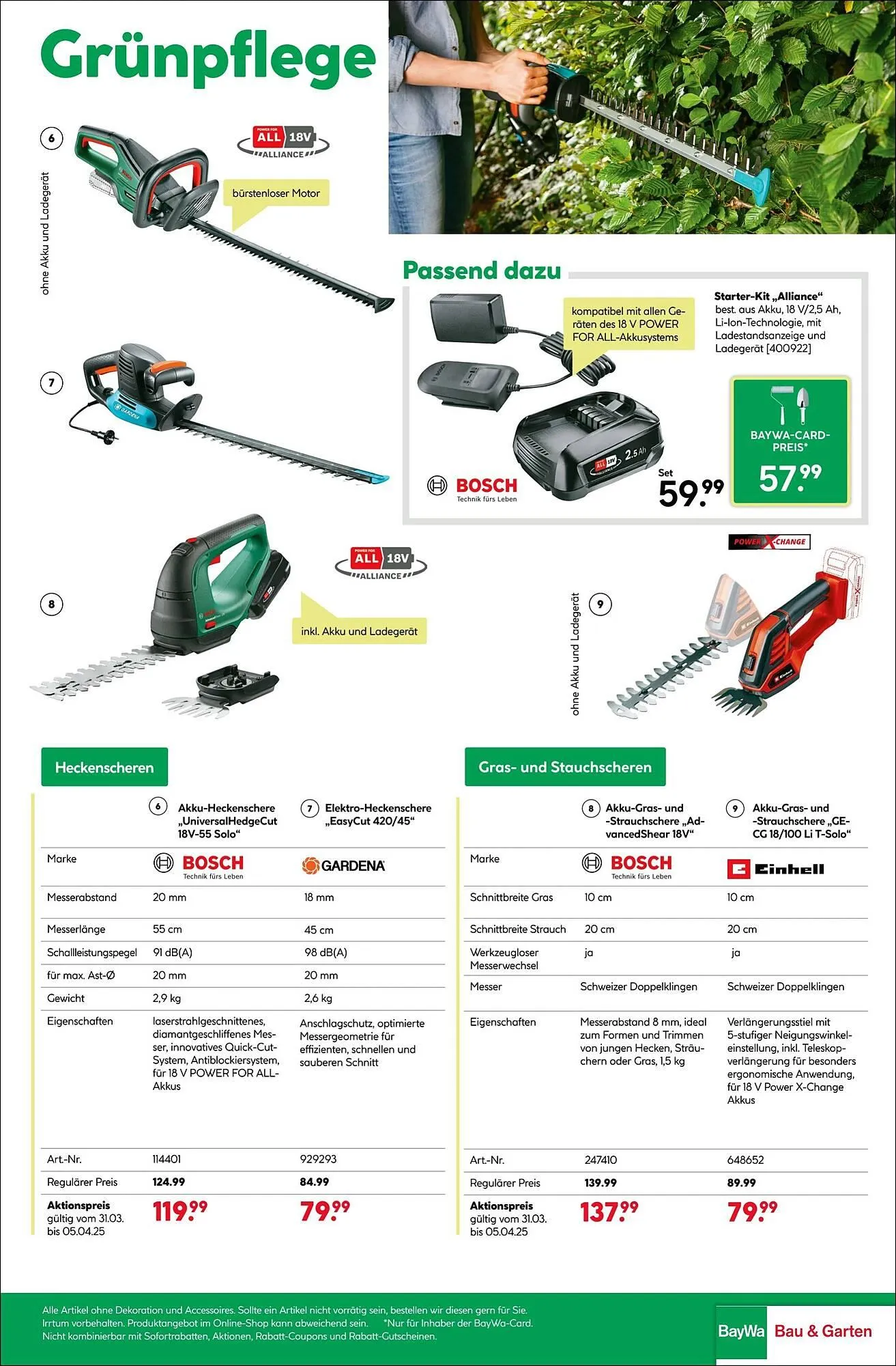 BayWa Prospekt von 31. März bis 6. April 2025 - Prospekt seite 31