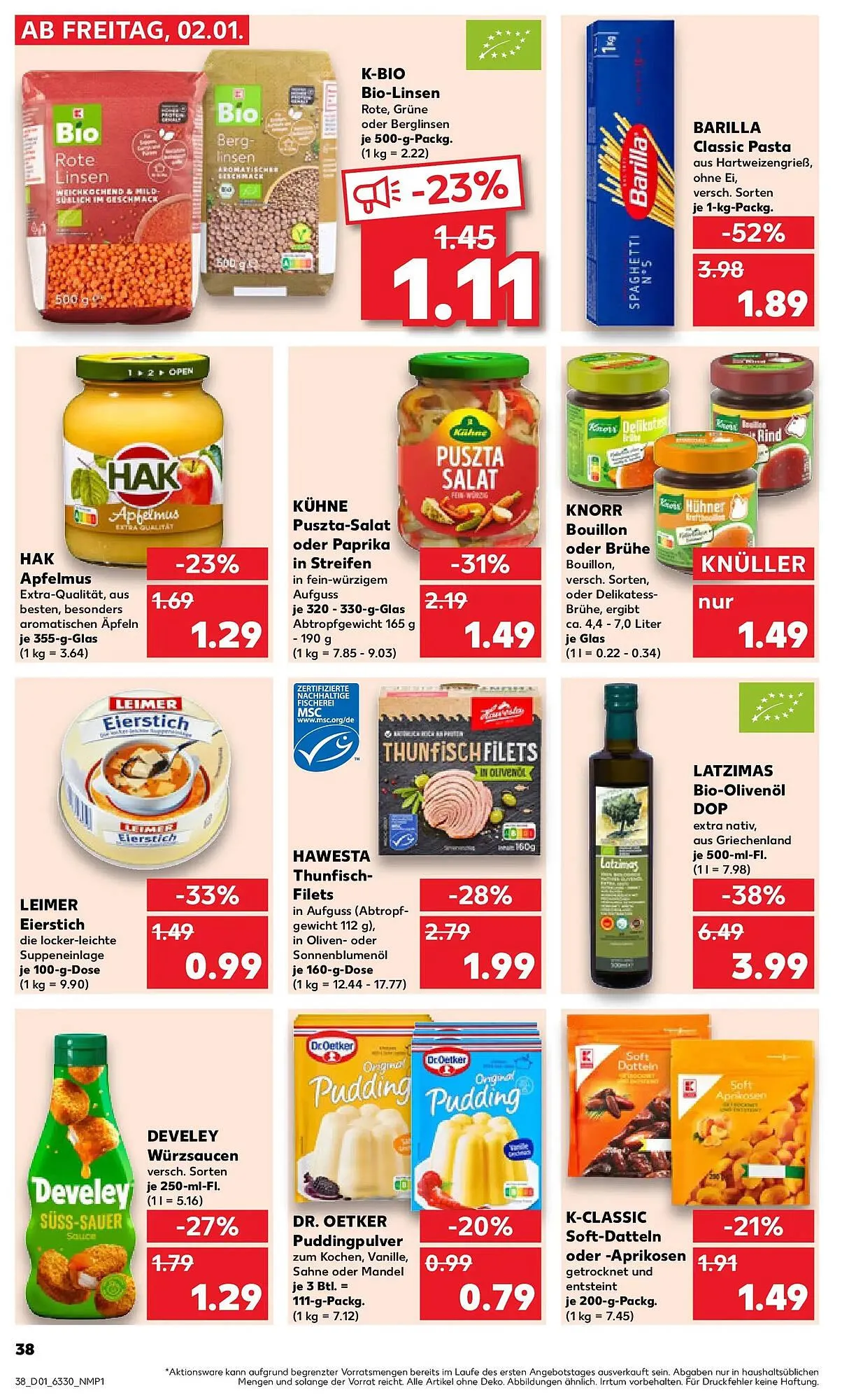 Kaufland Prospekt von 4. Januar bis 7. Januar 2026 - Prospekt seite 38