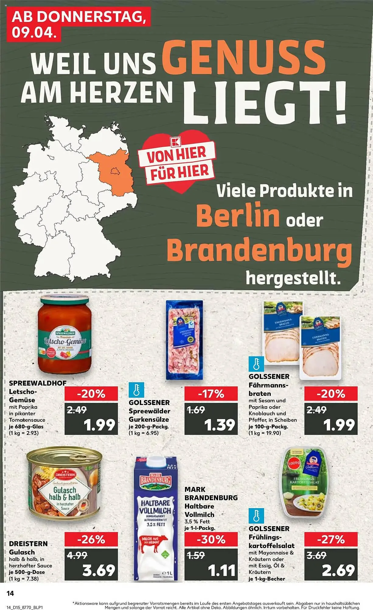 Kaufland Prospekt von 9. April bis 15. April 2026 - Prospekt seite 14
