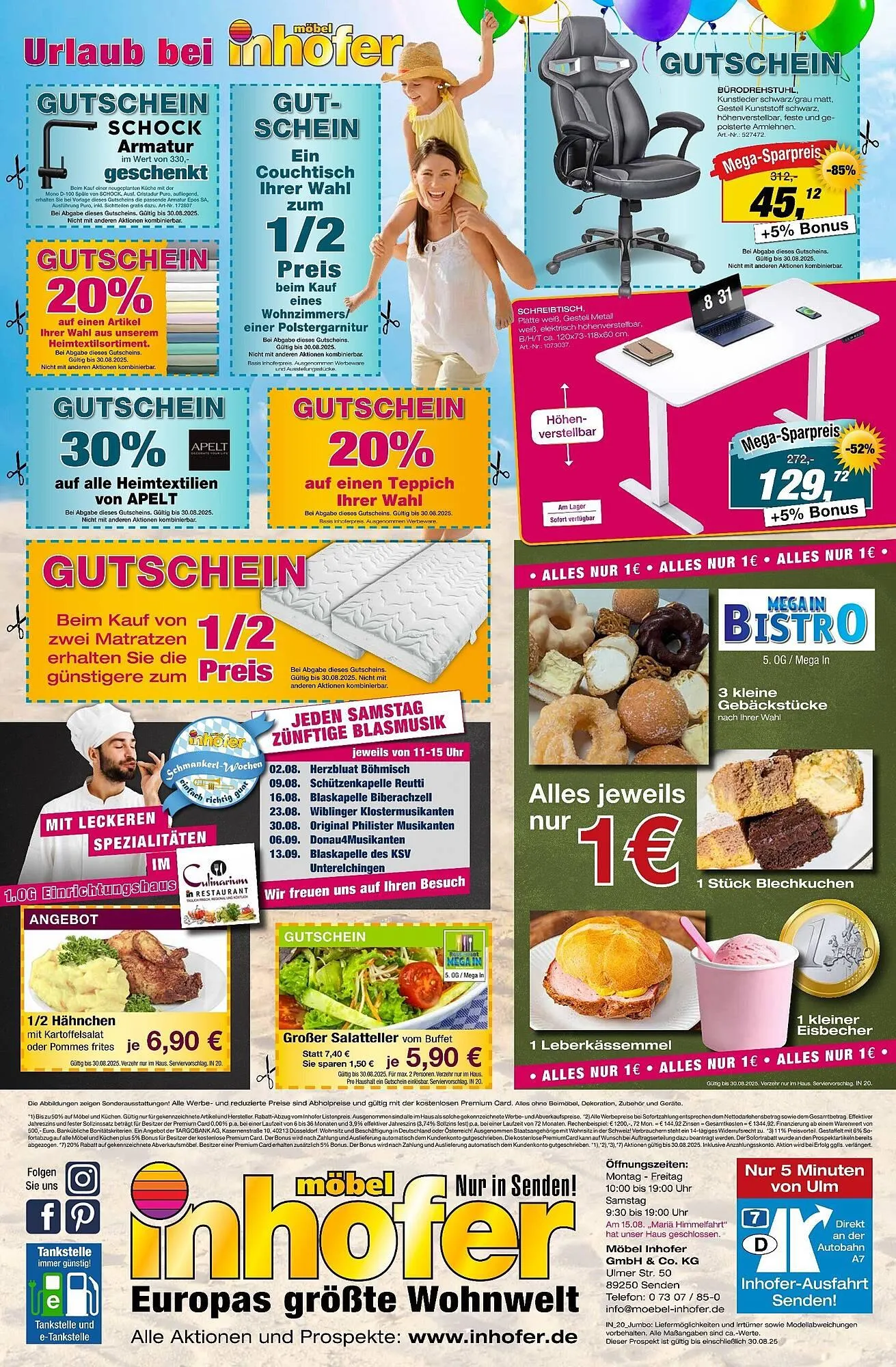 Möbel Inhofer Prospekt von 1. August bis 30. August 2025 - Prospekt seite 8