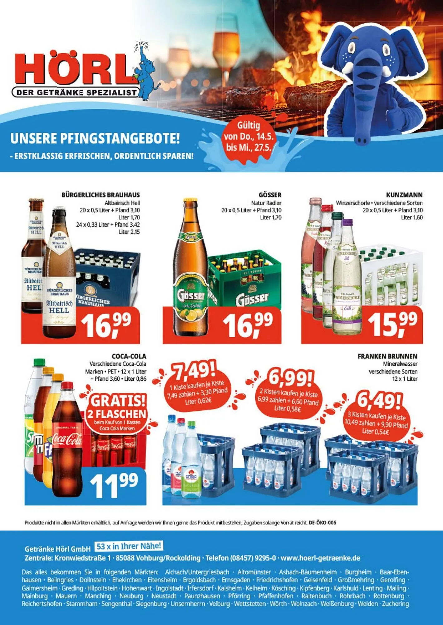Hörl Getränke Prospekt von 14. Mai bis 27. Mai 2026 - Prospekt seite 1