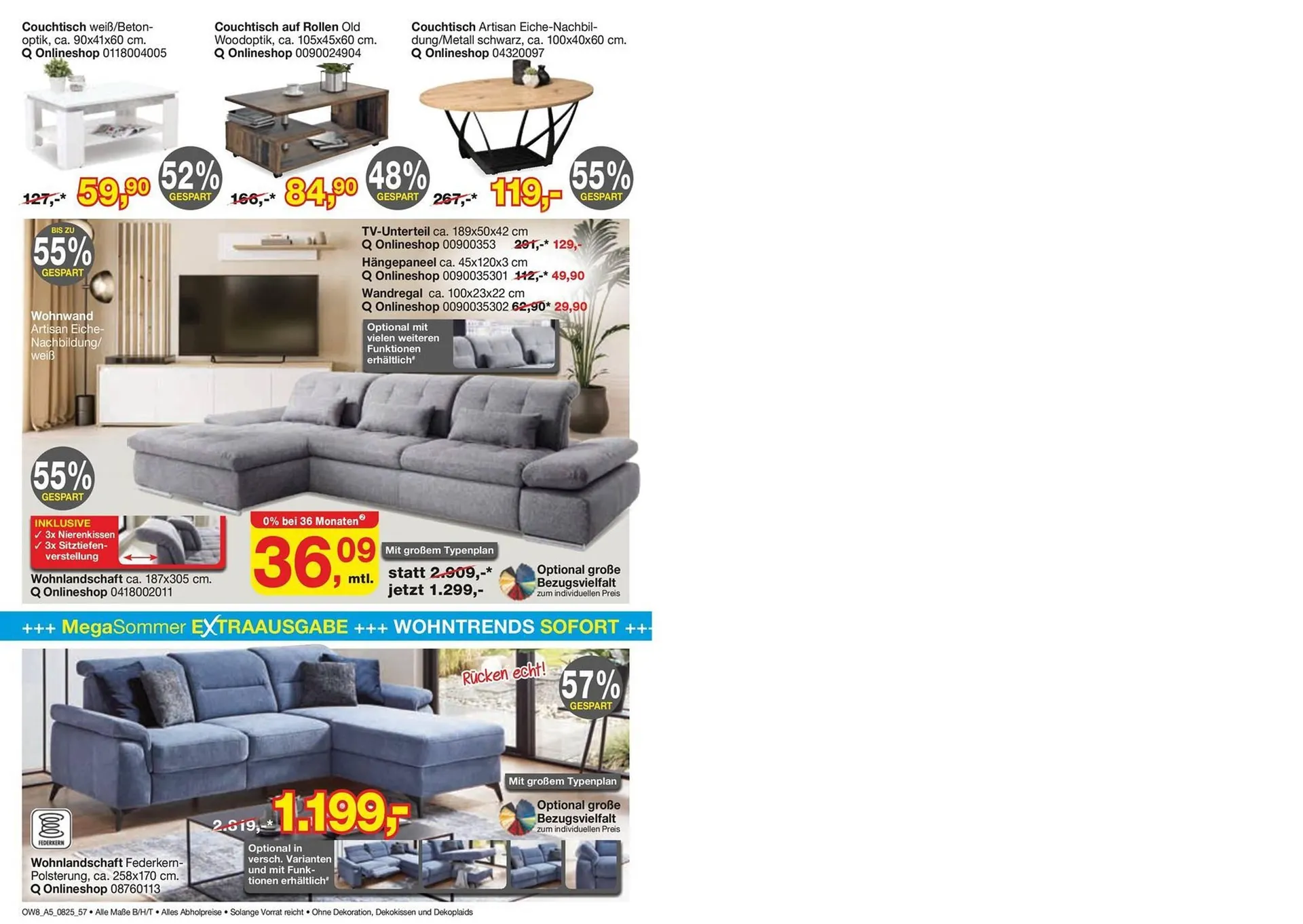 Opti Wohnwelt Prospekt von 25. Juli bis 23. August 2025 - Prospekt seite 55