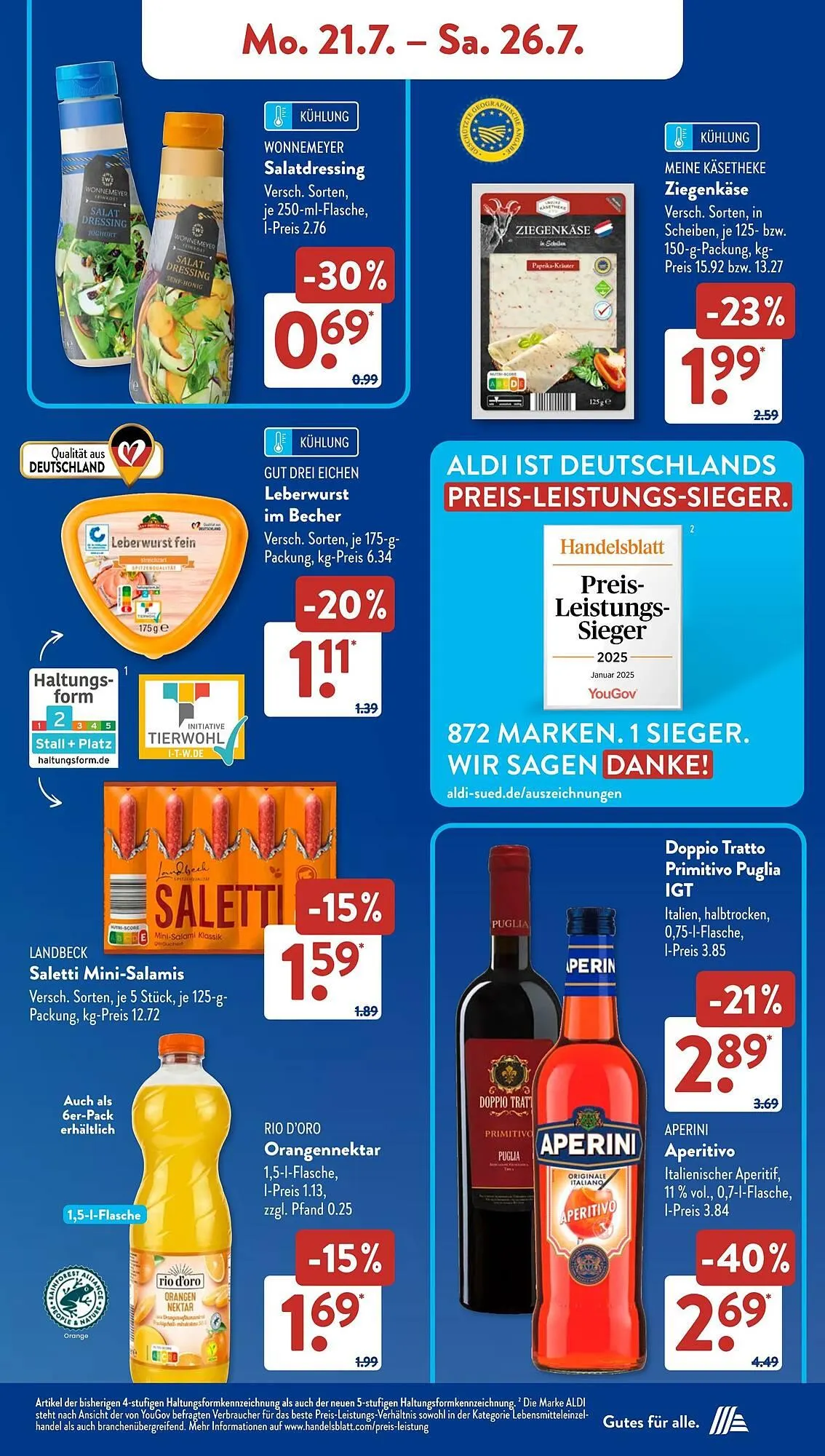 Aldi Süd Prospekt von 21. Juli bis 27. Juli 2025 - Prospekt seite 9