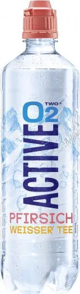 Active O2 Two Erfrischungsgetränk Pfirsich weißer Tee (Einweg)