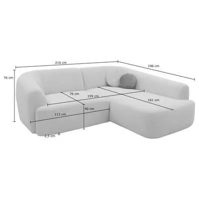 Ecksofa JELSA mit Longchair