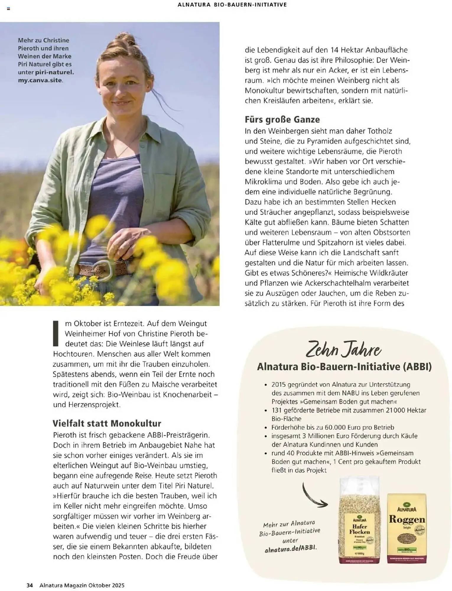 Alnatura Prospekt von 1. Oktober bis 31. Oktober 2025 - Prospekt seite 34