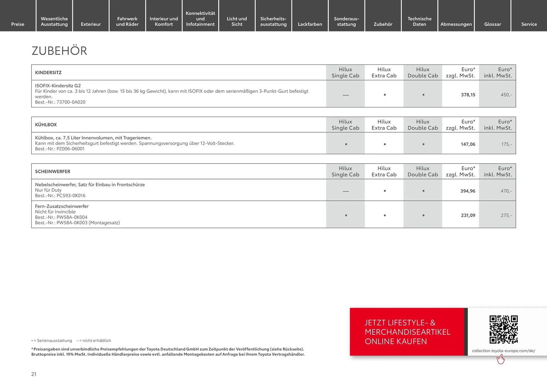 Toyota Prospekt von 6. April bis 6. April 2025 - Prospekt seite 21