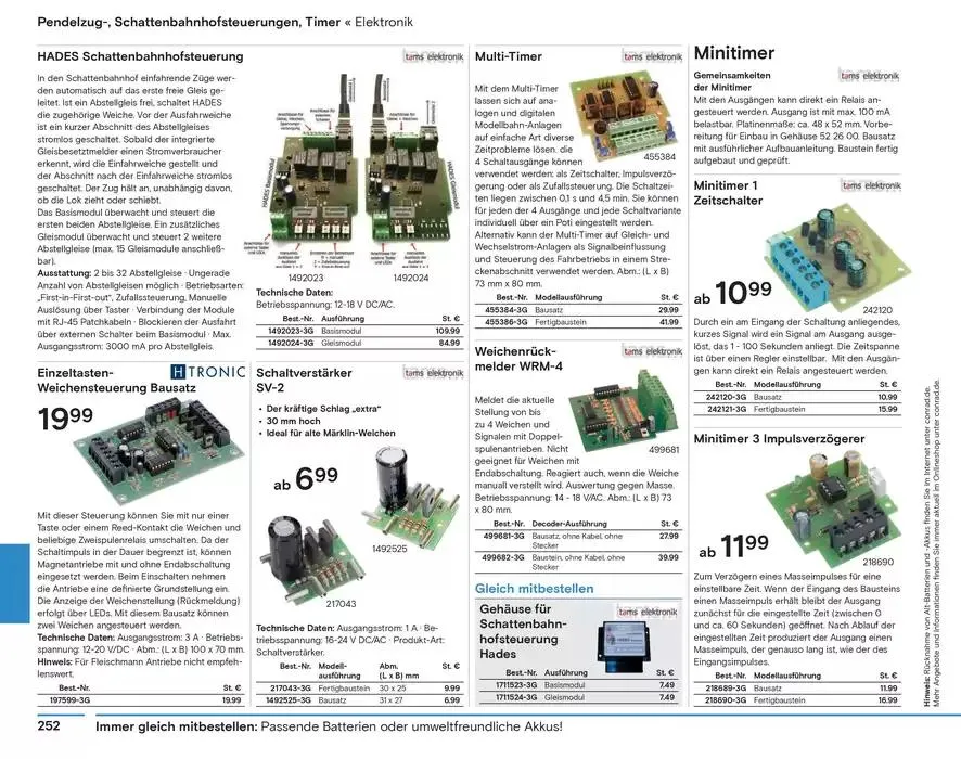 Modellbahn Katalog von 29. Oktober bis 31. Dezember 2025 - Prospekt seite 254
