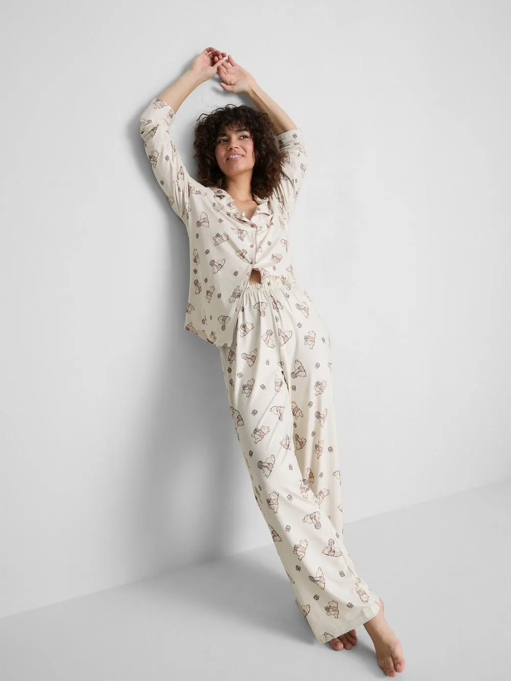 „Disney Winnie Puuh“ Schlafanzug im Boyfriend-Look