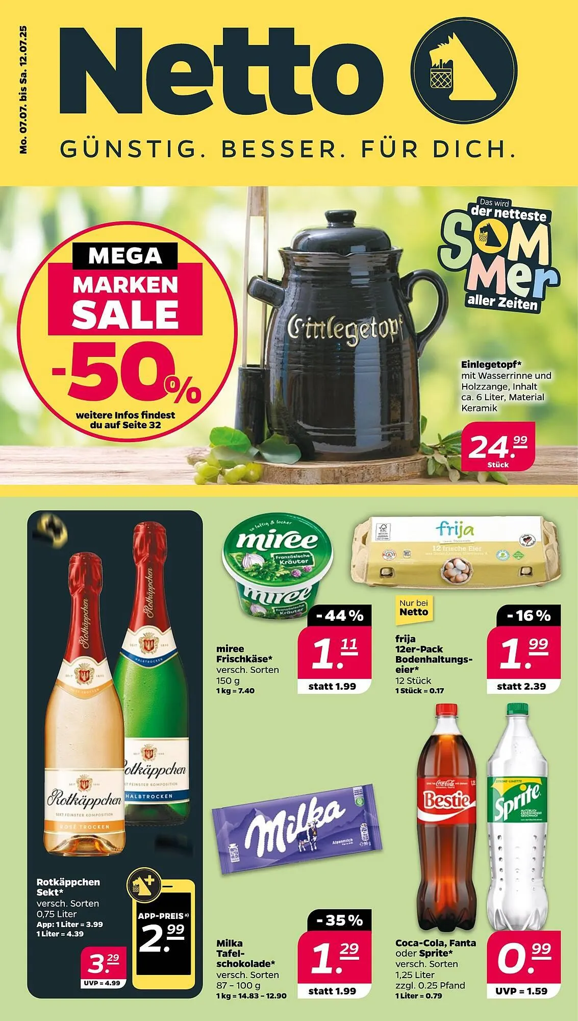 NETTO Prospekt von 7. Juli bis 12. Juli 2025 - Prospekt seite 1