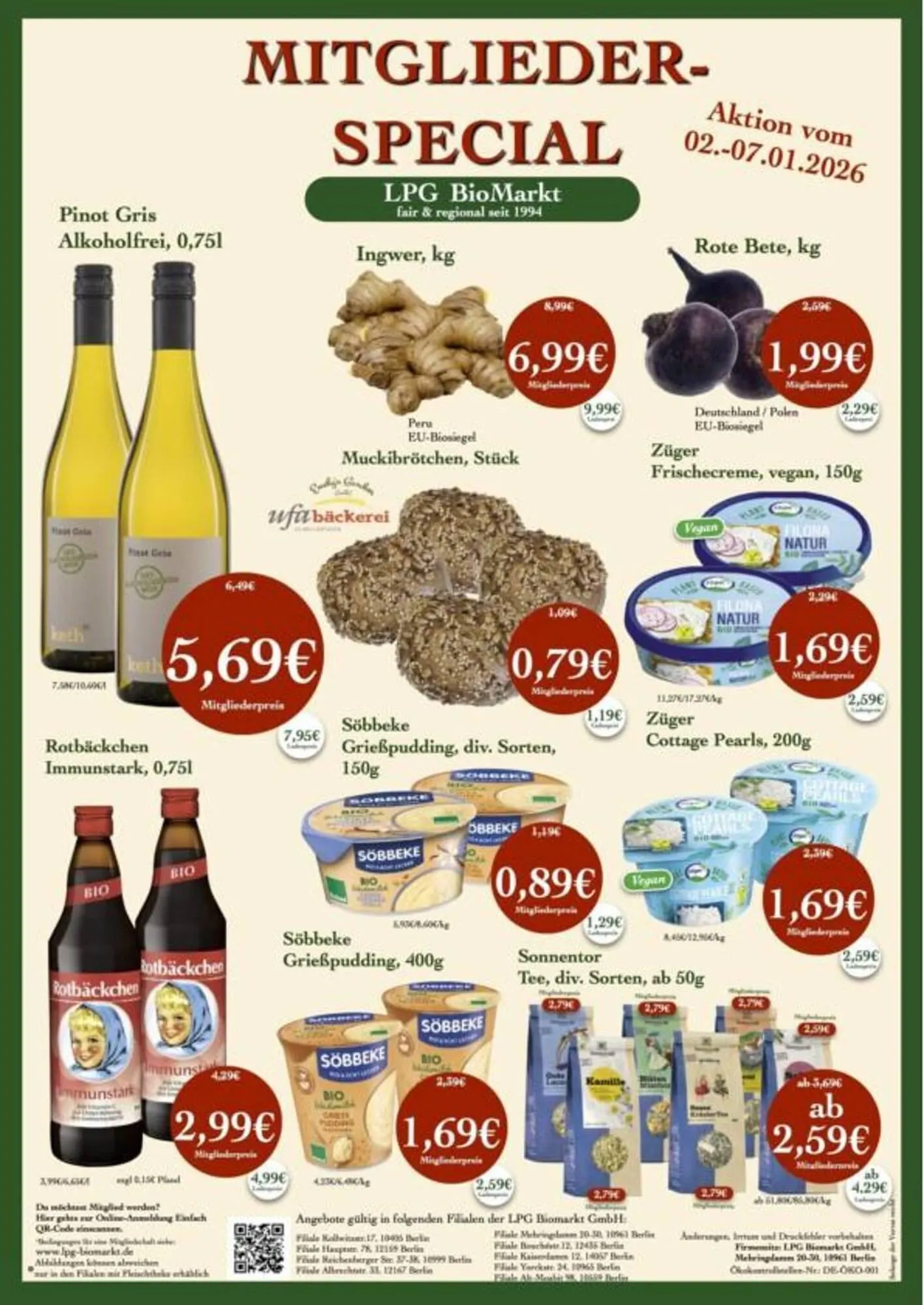 LPG Biomarkt Prospekt von 2. Januar bis 7. Januar 2026 - Prospekt seite 1