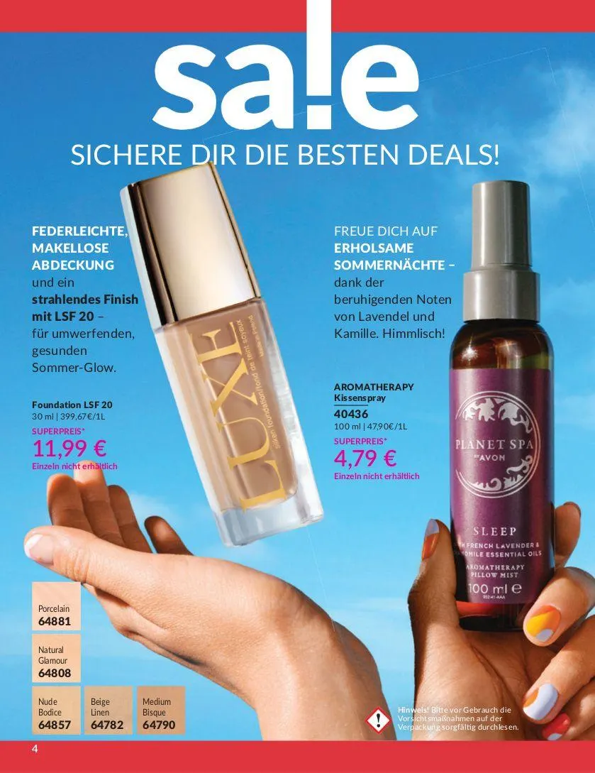 Avon Aktueller Prospekt von 9. Juli bis 23. Juli 2025 - Prospekt seite 4